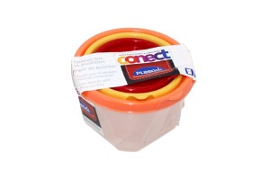 KIT POTES CONECT 3 PEÇAS REDONDO PLASUTIL