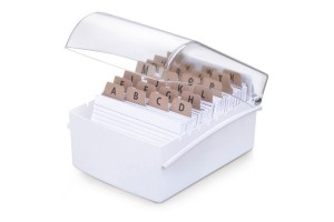 FICHÁRIO DE MESA COM TAMPA 6X9 BRANCO - MAXCRIL