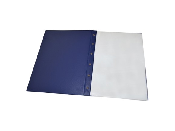 PASTA CATALOGO PVC COM VISOR 10 ENVELOPE AZUL - POLIBRAS