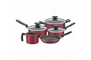 CONJUNTO DE PANELAS 5 PEÇAS PRESERVE VERMELHA - BRINOX