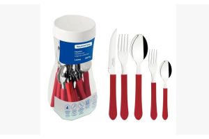 FAQUEIRO INOX LEME 20 PEÇAS VERMELHO - TRAMONTINA