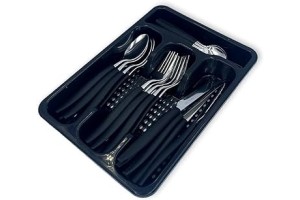 KIT DE TALHERES BESTIK 25 PEÇAS PRETO - WINCY