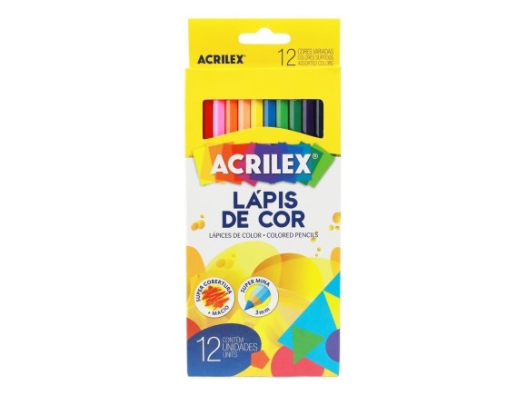 LAPIS DE COR 12 CORES - ACRILEX