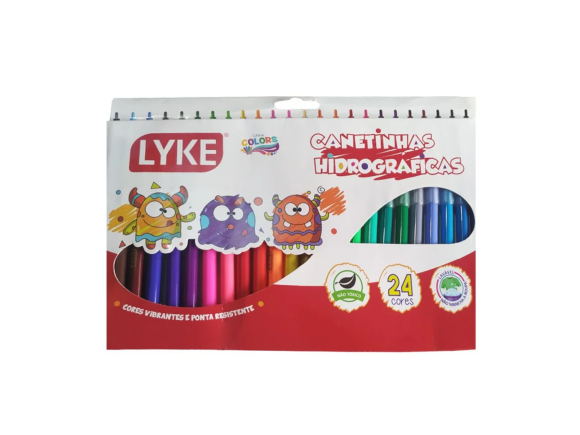 Canetinhas Hidrográficas 24 cores - Lyke