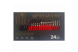 FAQUEIRO INOX PREMIERE 24 PEÇAS AZUL/ BRANCO/ PRETO/LARANJA/ VERMELHO/ VERDE - DI TREVISO