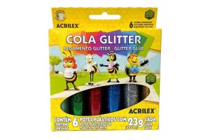 Cola Glitter 23 g, Acrilex, 02923, Multicor